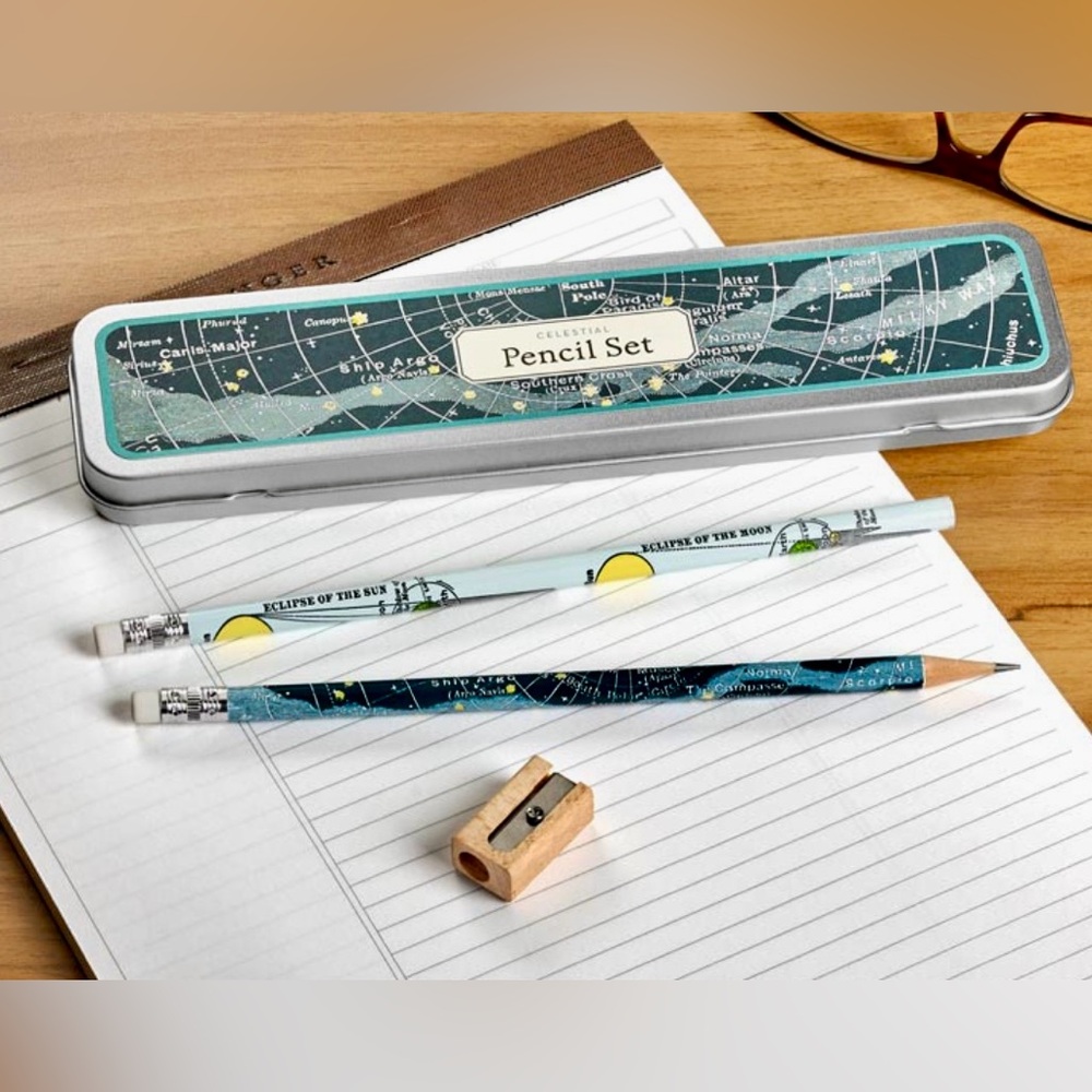 New Celestial Pencil Set in Tin Case 🌙
